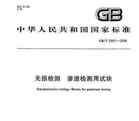 GB/T 23911-2009  无损检测 渗透检测用试块