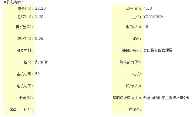 50人（2辆小轿车）客渡船