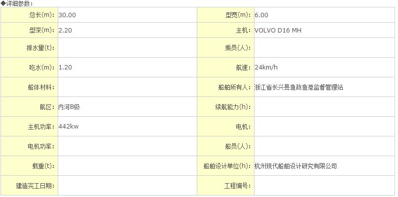 长兴100吨级渔政船