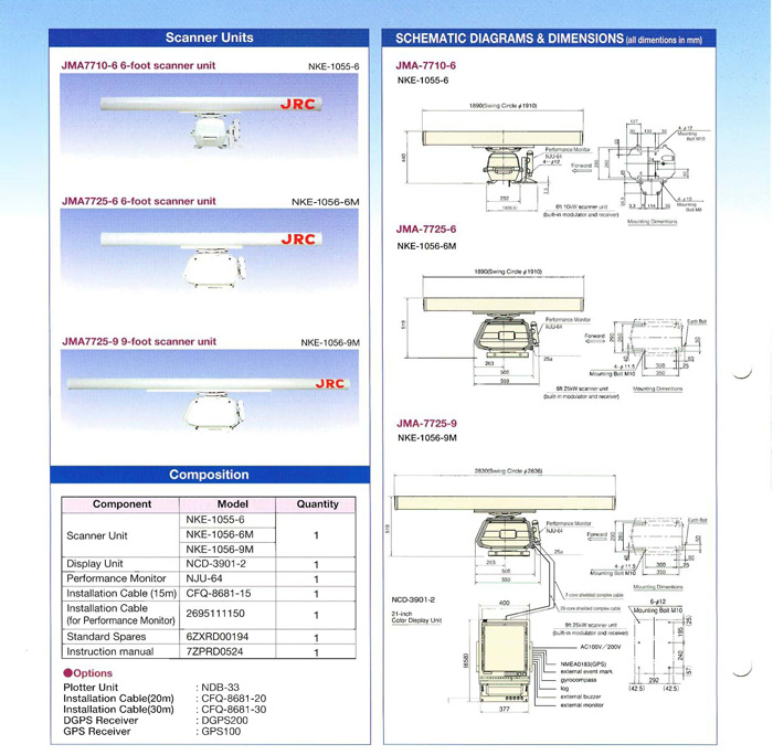 JMA-7710雷达日本JRC