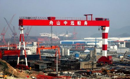 第100艘!舟山中远海运重工交付一艘81600吨散货船 第100艘!舟山中远海运重工交付一艘81600吨散货船