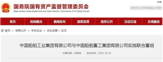 中船集团和中船重工正式合并